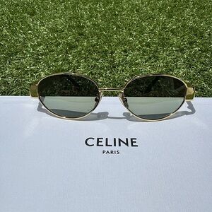 Celine Oval Gold Sunglasses